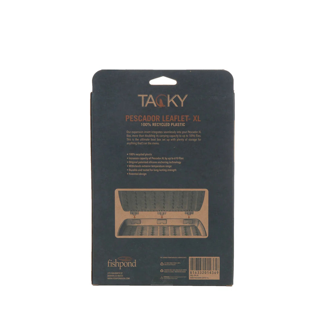 Tacky Pescador Fly Box Leaflet - XL
